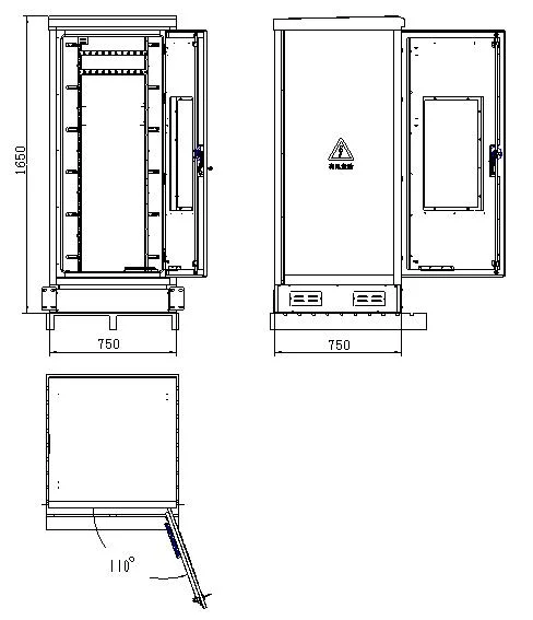 IP55 19 Inch 27u 40u Outdoor Telecom Equipment Communication Cabinet Battery Racks Rack Enclosure Outdoor Waterproof