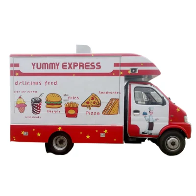 Camions de restauration rapide de rue mobiles pour vendre des petits déjeuners, des collations et des glaces dans la rue